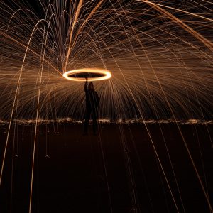 Night - Fire rain
